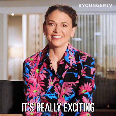 So Excited Excitement GIF by YoungerTV