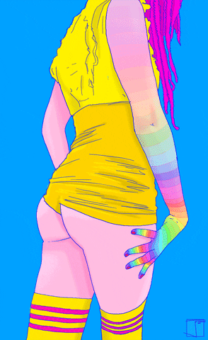 rainbow psychedelic art GIF by Phazed