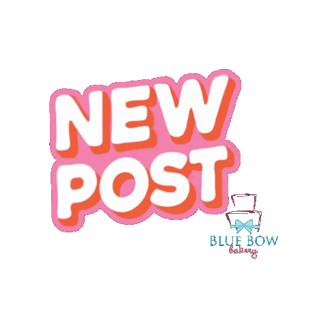 blue bow bakery Sticker
