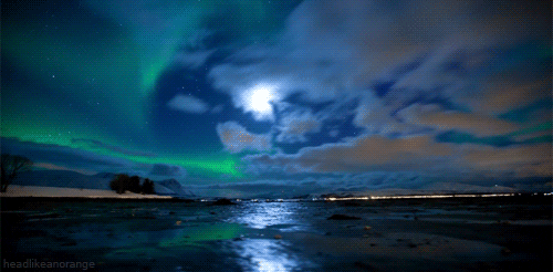 Northern Lights Landscape GIF by Head Like an Orange - Find & Share on GIPHY