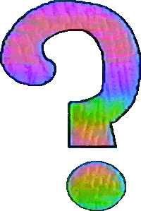 3d rainbow question mark