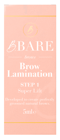 BBareCosmetics cosmetics brow lamination step 1 step3 GIF