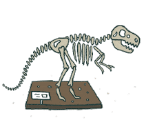 T Rex Dinosaur Sticker by Elise