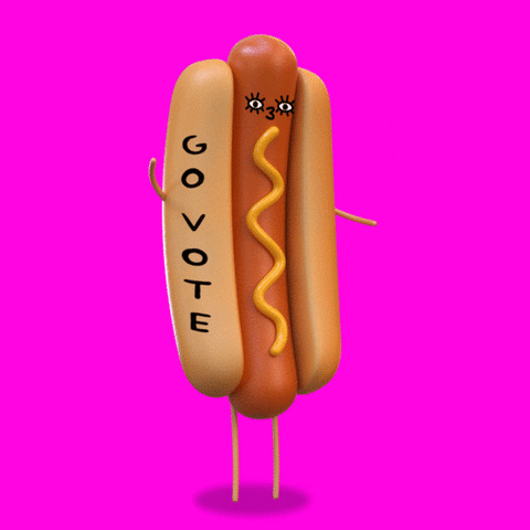 Register To Vote Hot Dog GIF by #GoVote