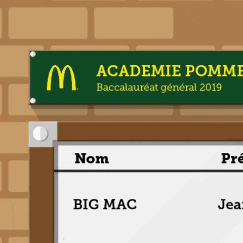 McDonaldsParis college university study score GIF