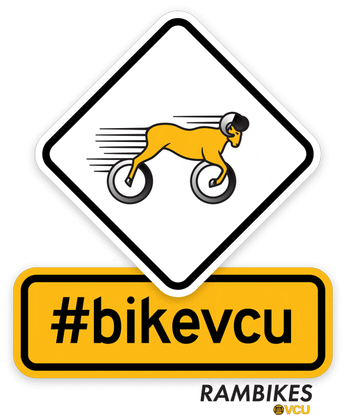 VCU RamBikes Sticker