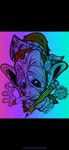Mastercreationart art monkey pencil stoney GIF