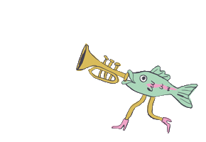 Trumpet Fish Artist Sticker by Heather Buchanan