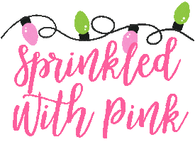 Christmas Lights Pink Holiday Sticker by Sprinkled With Pink Shop