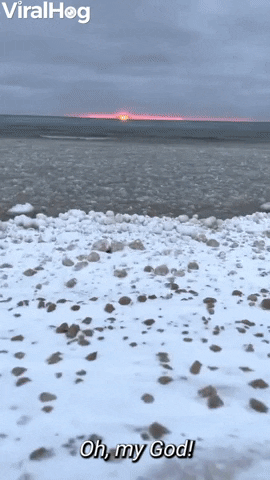 Amazed By Michigans Ice Balls GIF by ViralHog