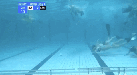 hockey swimming GIF