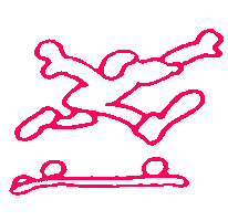 Skate Skateboard Sticker by Cosmodule