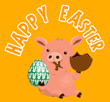 HannahtheSpanner easter pig happy easter piggy GIF