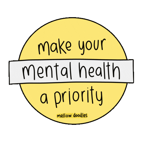 Mental Health Mind Sticker by Mellow Doodles