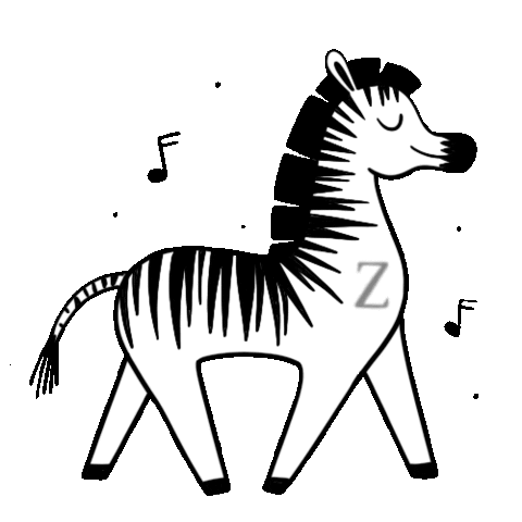 Dance Zebra Sticker