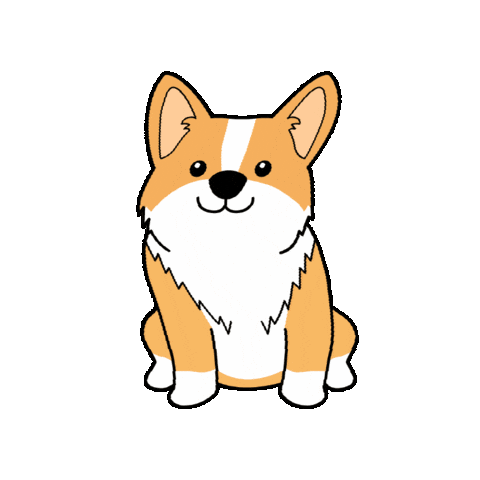 Corgi Cute Dog Sticker by Petique, Inc.
