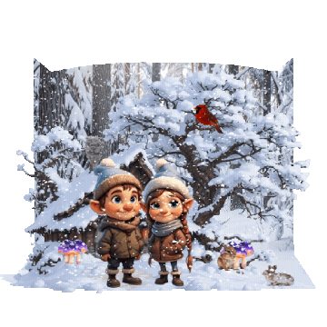 Winter Falling Snow Sticker