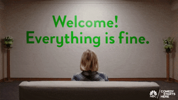 Blinking Everything Is Fine GIF by The Good Place