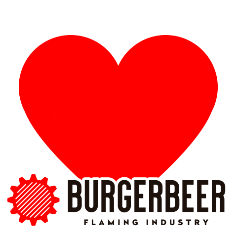Burgers a la parrilla y cerveza artesanal. Flaming Industry Sticker
