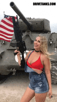 American Flag Girl GIF by Drivetanks