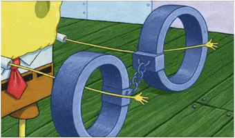 Spongebob Handcuffs GIF