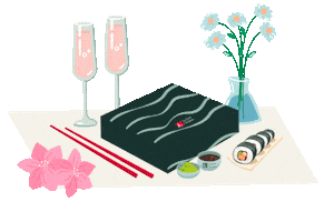 Summer Flowers Sticker by Sushi Yama