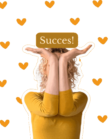 Succes Sticker by De Biosalon