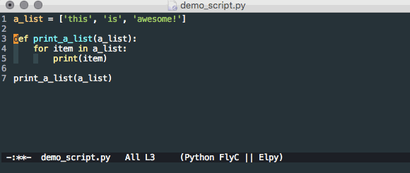 Python scripting demo