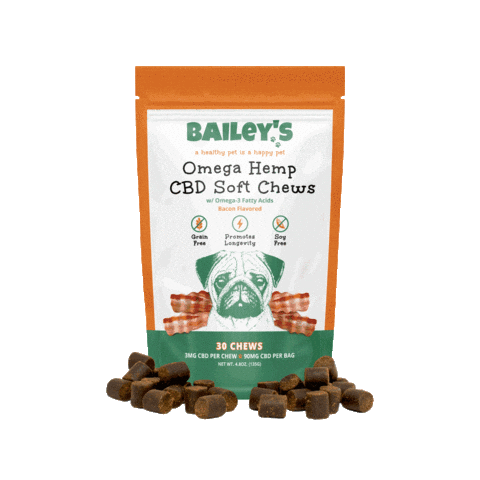 Omega 3 Dog Sticker by Bailey's CBD