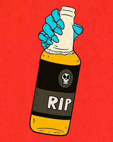 Pouring Rest In Peace GIF by Caleb Linden Design
