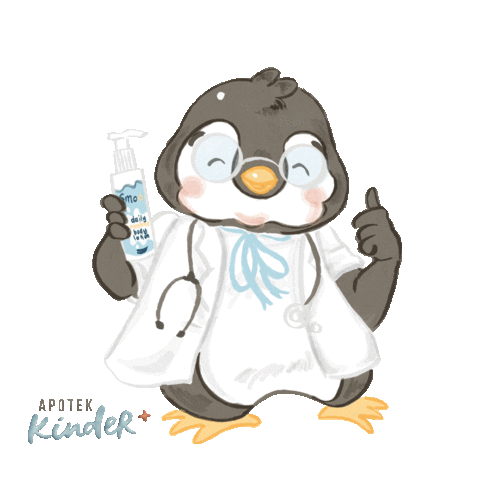 Penguin Check Up Sticker by Apotek Kinder by Michael Kasenda