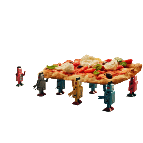 Pizza Stealing Sticker by Oswald Nahrungsmittel GmbH