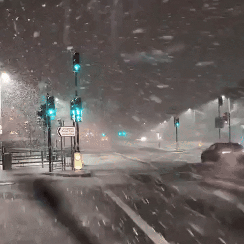 Snow Driving GIF by Storyful
