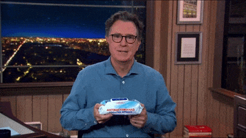 Stephen Colbert Wipes GIF by The Late Show With Stephen Colbert