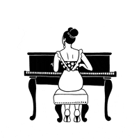 Nina Simone Piano GIF by Laurène Boglio