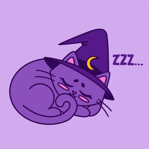 Tired Good Night GIF by Spooks The Cat