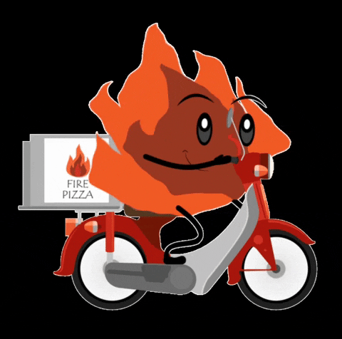 FireStormPizza pizza bike delivery moto GIF