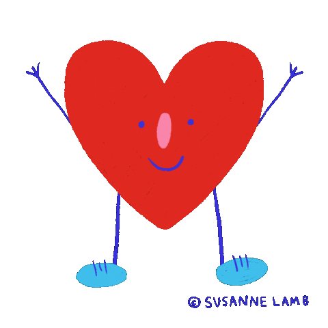 I Love You Sticker by Susanne Lamb