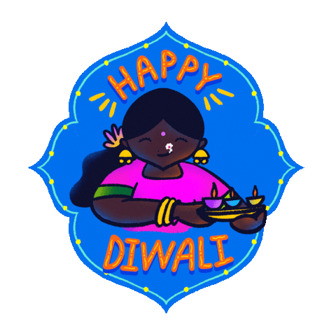 Happy Diwali Sticker by GIPHY Studios 2023