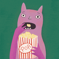Movie Time Popcorn GIF by Rebecca Rothman