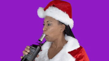ComedianHollyLogan christmas wine santa merry christmas GIF