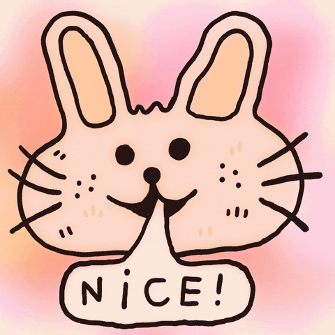 Excited Bunny GIF by Kinda Great
