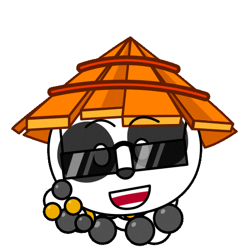 Panda Hello Sticker by Imaginary Ones