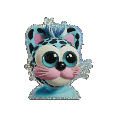 Blue Cat Pretty Kitty Sticker by The LSD Hotel