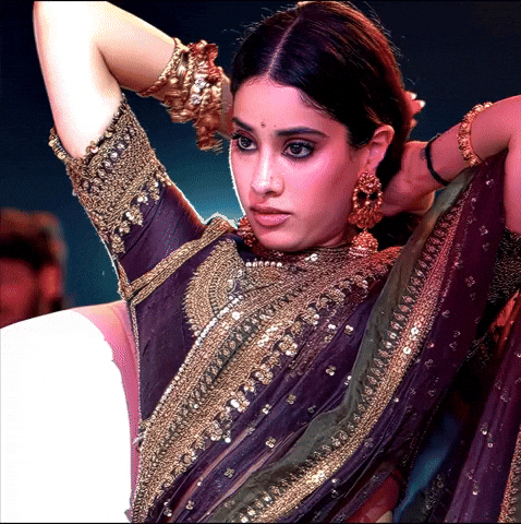 Janhvi Kapoor Hair Combing GIF