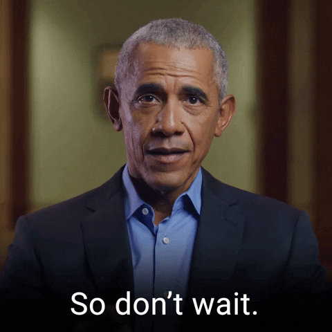 Barack Obama Waiting GIF by The Democrats
