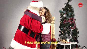 Santa Claus Hug GIF by BuzzFeed