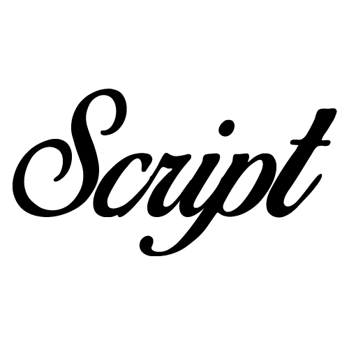 Script Sticker by Rebel Dawg