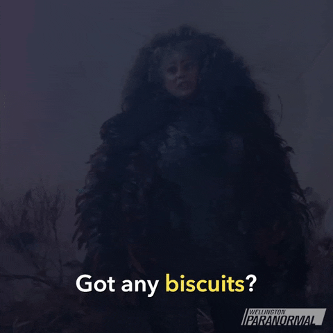 Biscuits Birdwoman GIF by Wellington Paranormal