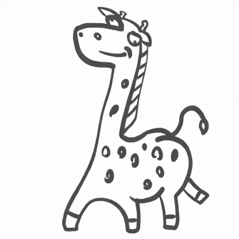 mingsyuanlu animal giraffe theabsurdzoo GIF